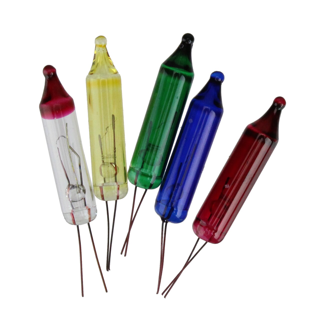 Sienna Pack of 5 Multi-Color Mini Christmas Replacement Bulbs - 2.5 Volts